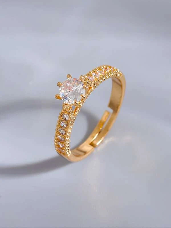 Cubic Zirconia Decor Ring