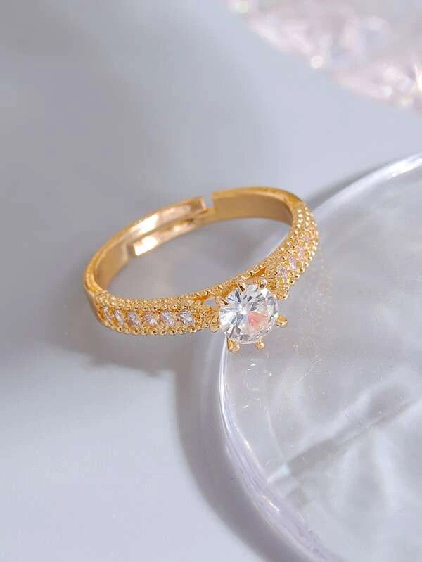 Cubic Zirconia Decor Ring