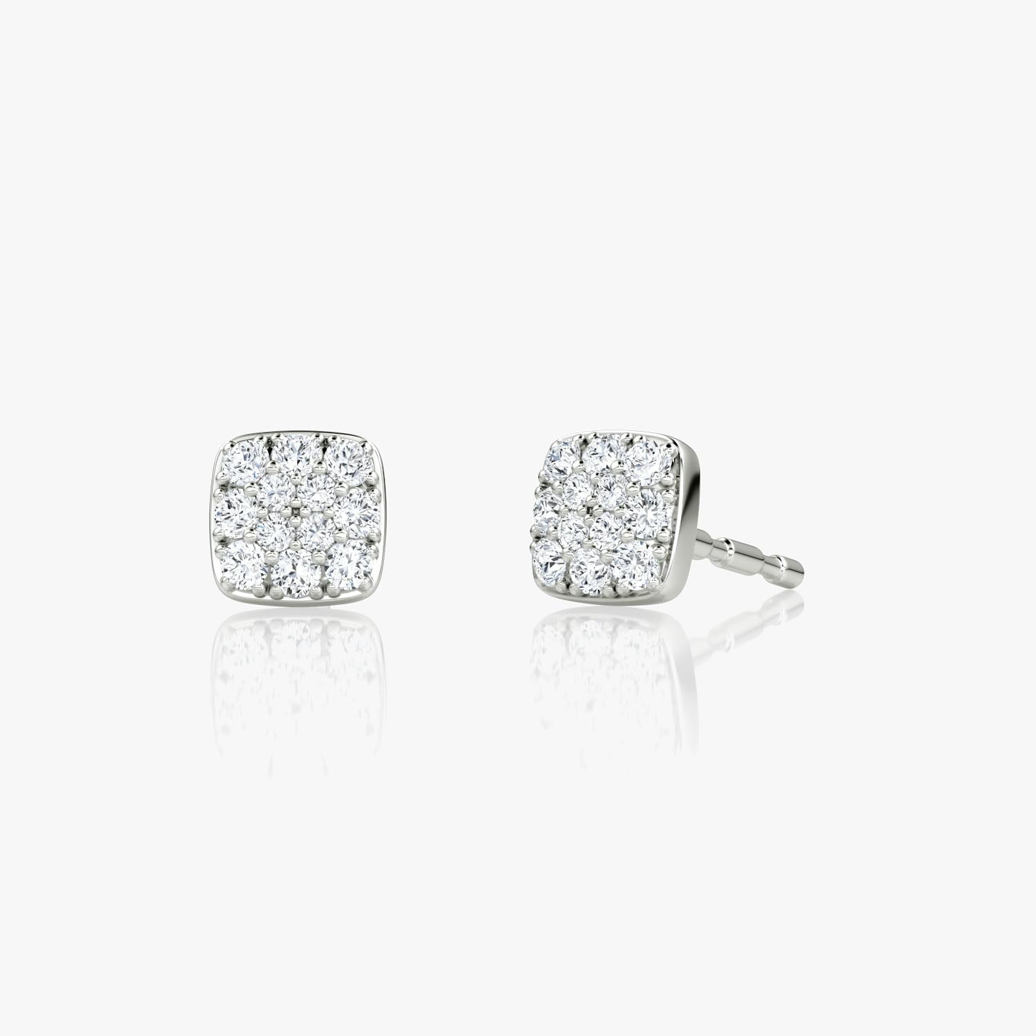 Pavé Studs White Gold