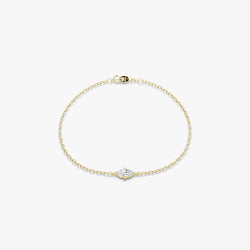 Petite Solitaire Bracelet Marquise Brilliant in Yellow Gold
