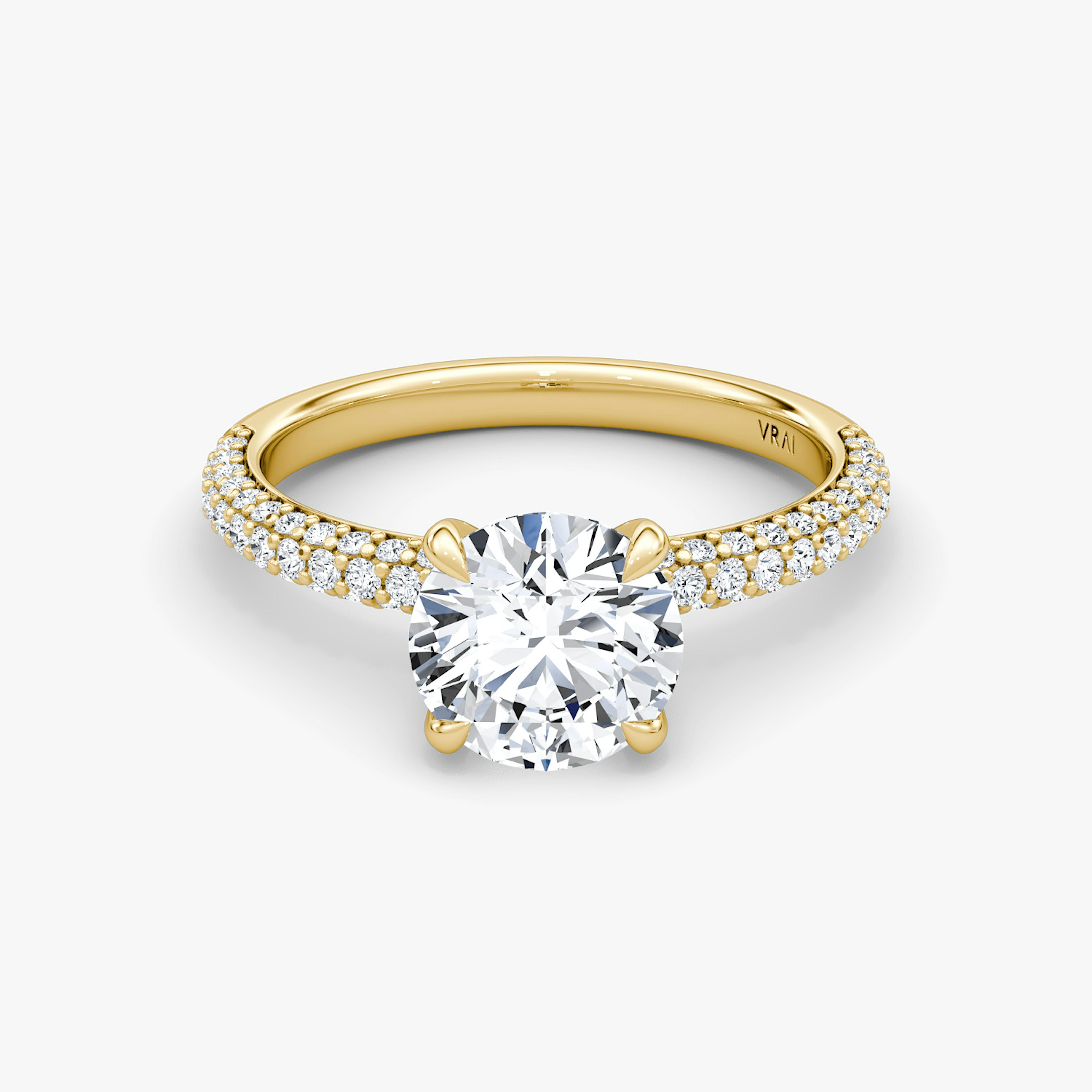 The Pavé Dome Round Brilliant Engagement Ring