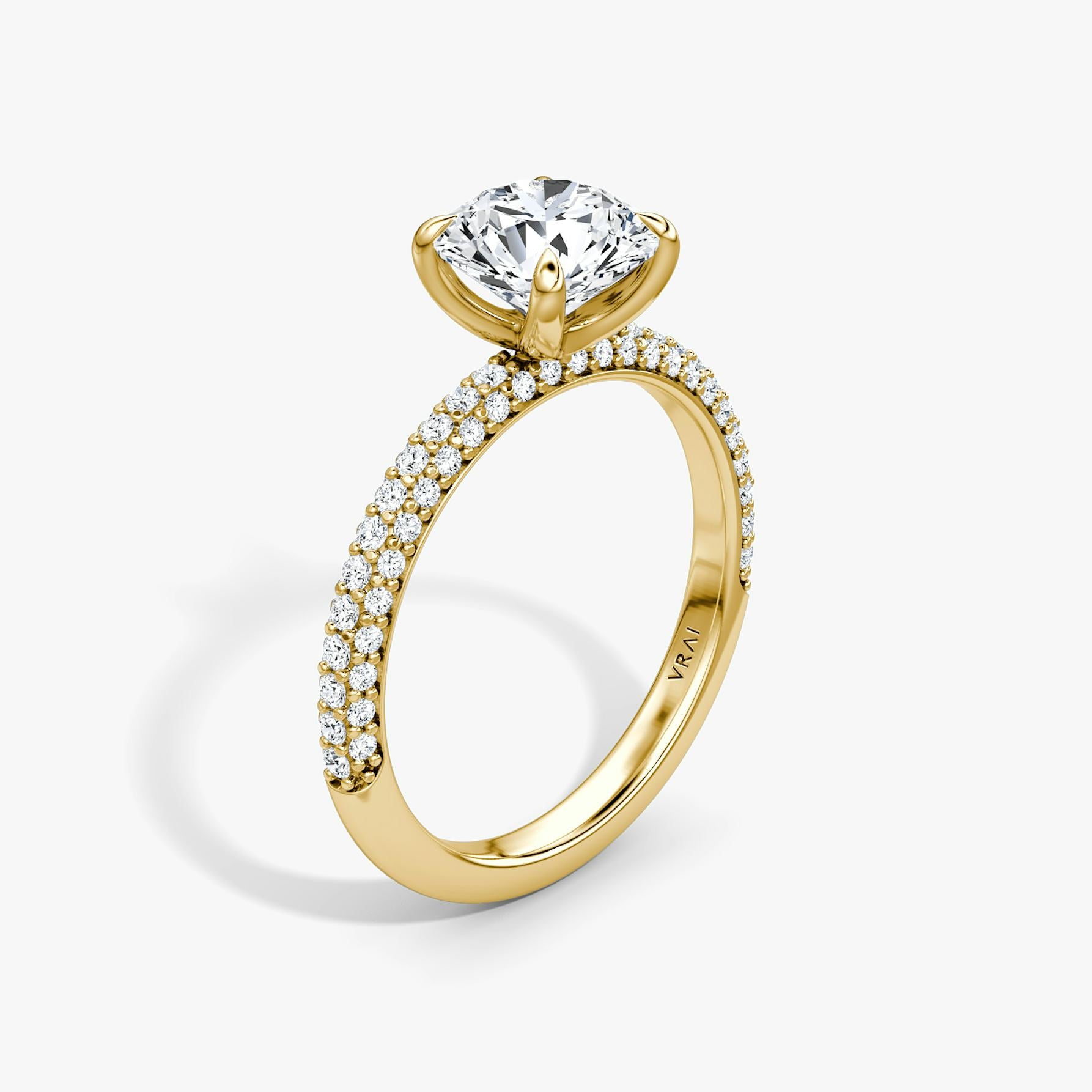 The Pavé Dome Round Brilliant Engagement Ring