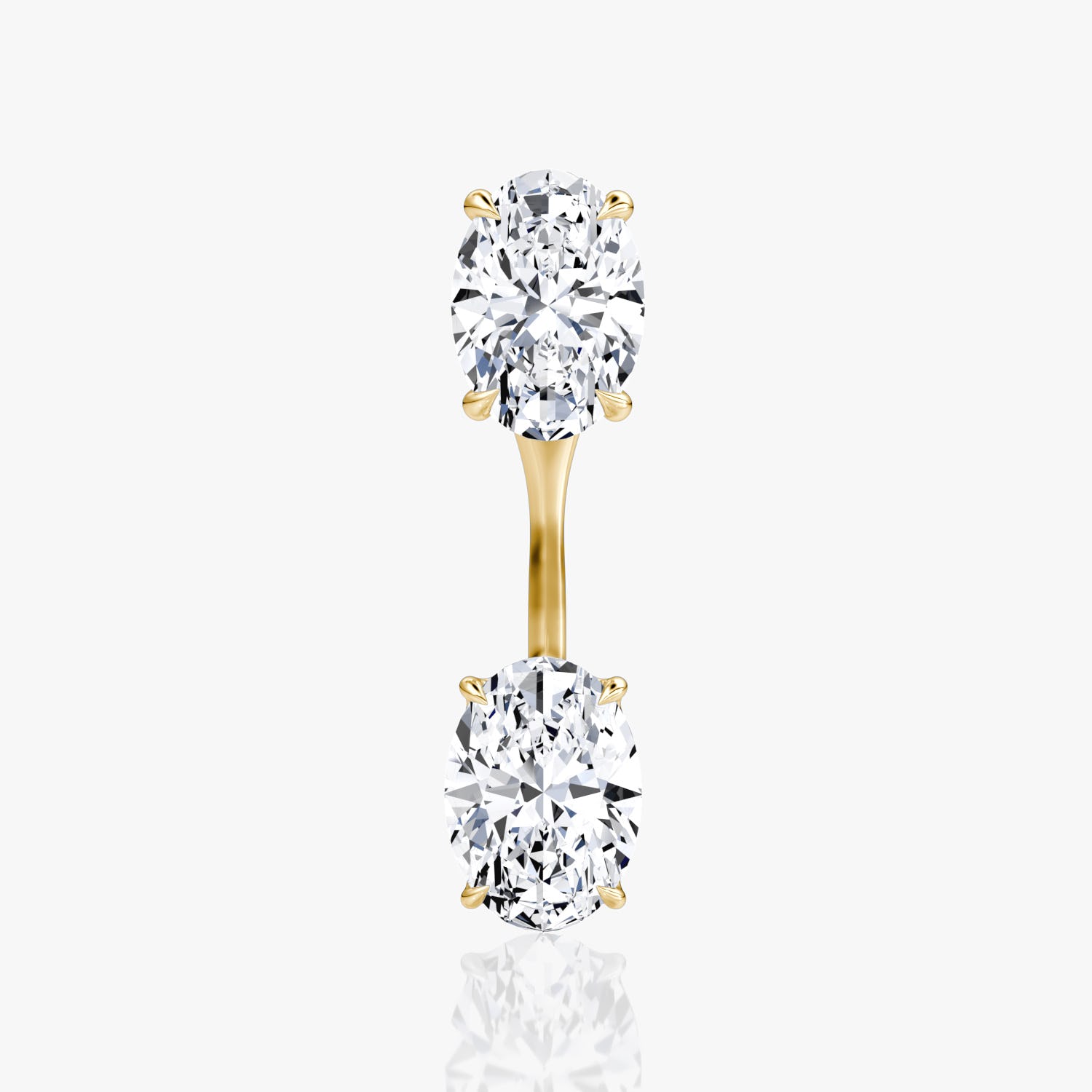 Solitaire Stud & Ear Jacket Yellow Gold