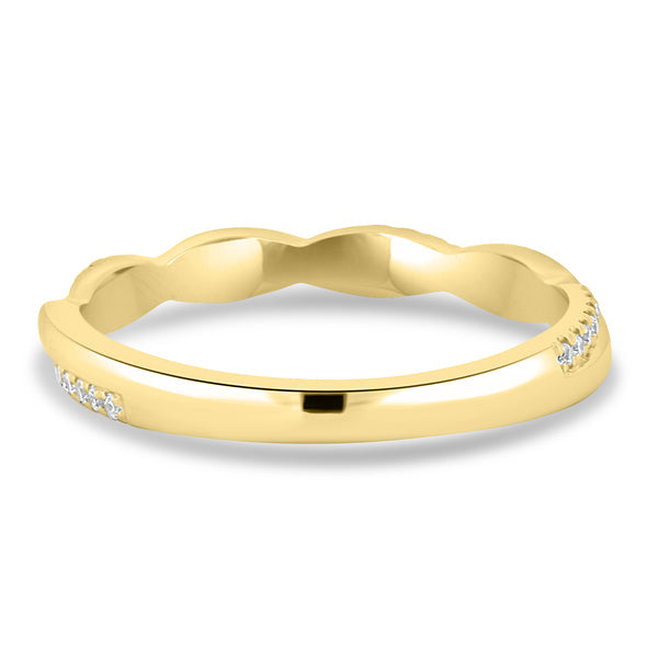 Faith - Twisted Wedding Ring with Pavé