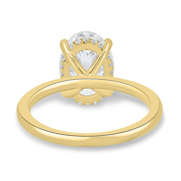 Emma – Oval Solitaire with Hidden Halo