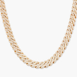 Iced Out Cuban Link Gold Chain - 10mm