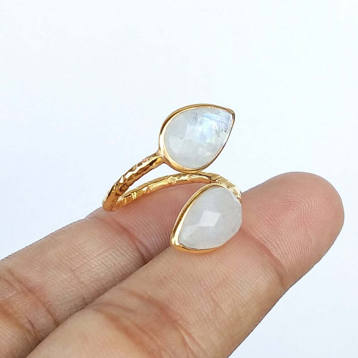 Rainbow Moonstone Ring,925 Sterling Silver Ring,Gold Plated Ring,Handmade Ring